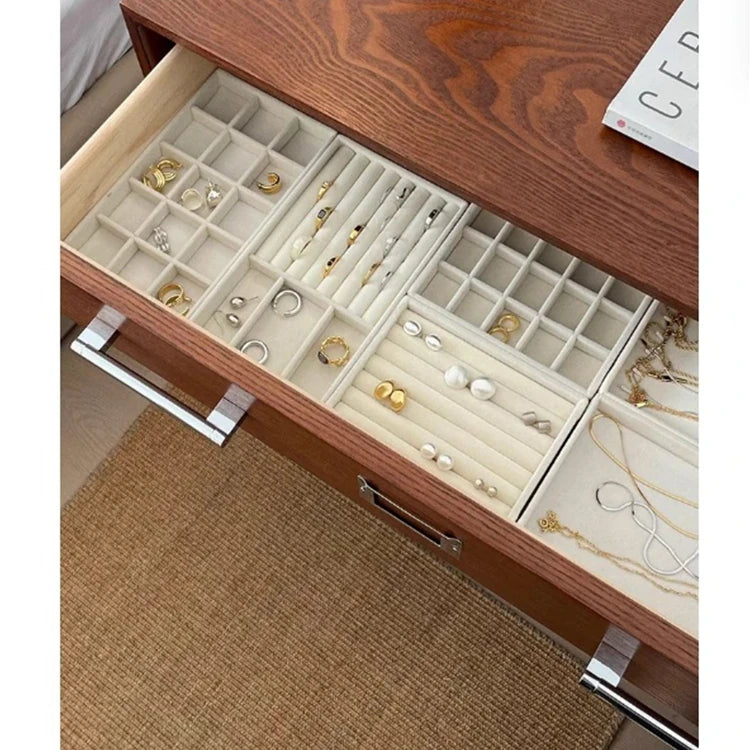 スタイリッシュな多層板とステンレス製キャビネット - 収納力抜群のモダンデザイン家具 hmr-4788