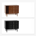 スタイリッシュな多層板とステンレス製キャビネット - 収納力抜群のモダンデザイン家具 hmr-4788