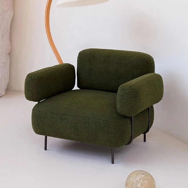 ステンレス製現代的なデザインチェア | おしゃれなリビングルームに最適 | 快適な座り心地 hmr-4791