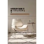 モダン合成皮革チェア|ステンレスフレーム&コーデュロイデザインのリラックスチェア hmr-4795