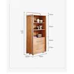 アッシュ材とガラスのスタイリッシュキャビネット - モダンなステンレスフレーム付き収納家具 hmr-4800