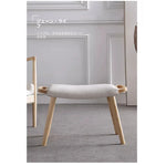 アッシュ材と綿麻のスツール - シンプルでスタイリッシュなインテリアアイテム hmr-4804