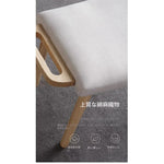 アッシュ材と綿麻のスツール - シンプルでスタイリッシュなインテリアアイテム hmr-4804