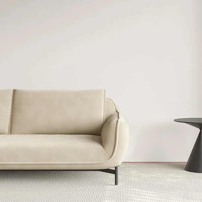 エアレザー製・パインフレームのシンプルモダンソファー - ステンレス脚でスタイリッシュなリビング空間を演出! hmr-4810