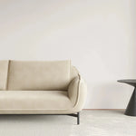 エアレザー製・パインフレームのシンプルモダンソファー - ステンレス脚でスタイリッシュなリビング空間を演出! hmr-4810