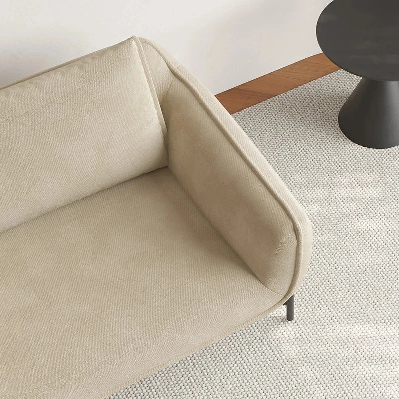 エアレザー製・パインフレームのシンプルモダンソファー - ステンレス脚でスタイリッシュなリビング空間を演出! hmr-4810