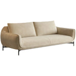 エアレザー製・パインフレームのシンプルモダンソファー - ステンレス脚でスタイリッシュなリビング空間を演出! hmr-4810