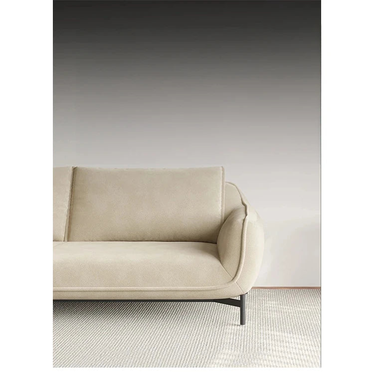 エアレザー製・パインフレームのシンプルモダンソファー - ステンレス脚でスタイリッシュなリビング空間を演出! hmr-4810