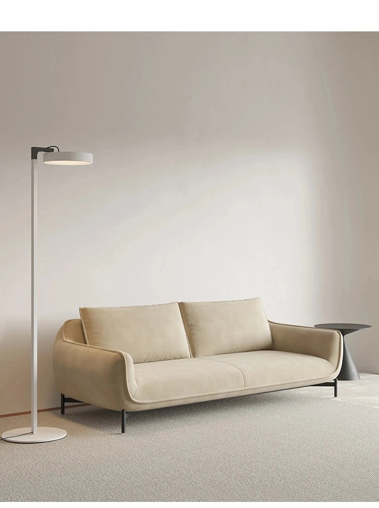 エアレザー製・パインフレームのシンプルモダンソファー - ステンレス脚でスタイリッシュなリビング空間を演出! hmr-4810