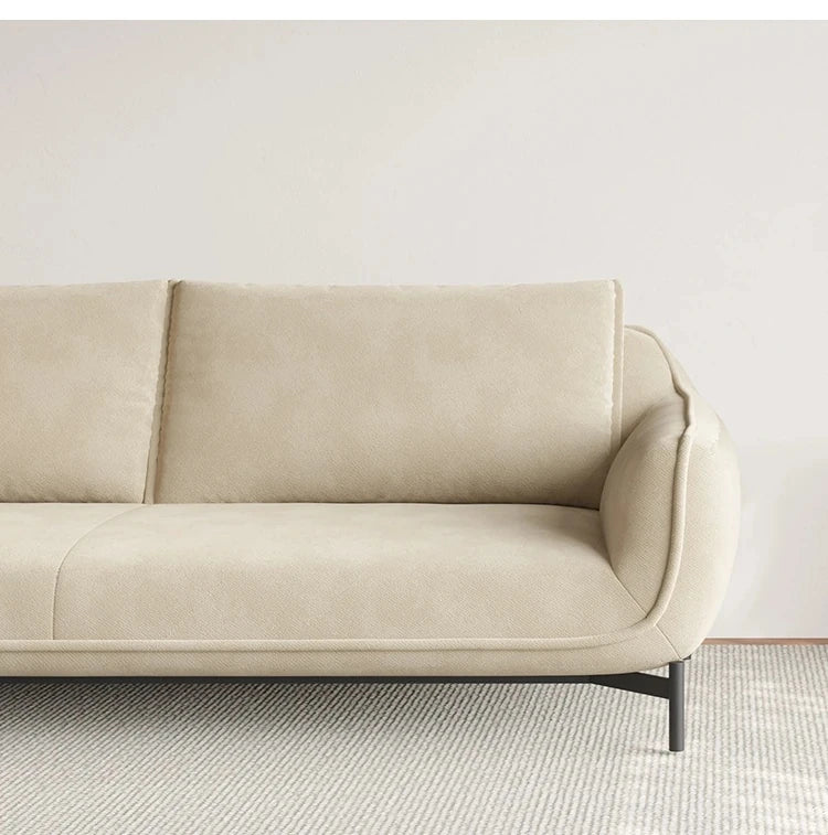 エアレザー製・パインフレームのシンプルモダンソファー - ステンレス脚でスタイリッシュなリビング空間を演出! hmr-4810