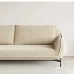 エアレザー製・パインフレームのシンプルモダンソファー - ステンレス脚でスタイリッシュなリビング空間を演出! hmr-4810