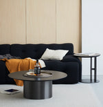 高級感あふれるモダンセンターテーブル|セラミック&合成皮革×ステンレスデザイン hms-4051