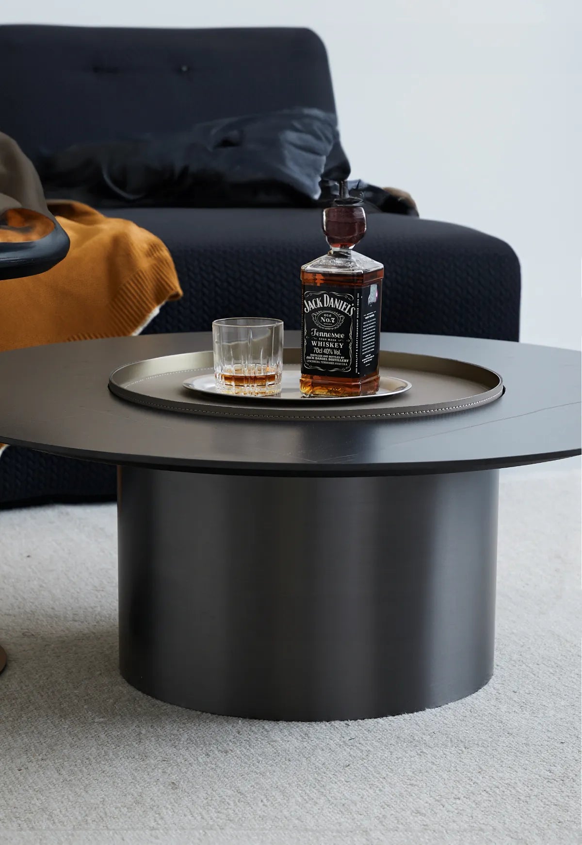 高級感あふれるモダンセンターテーブル|セラミック&合成皮革×ステンレスデザイン hms-4051