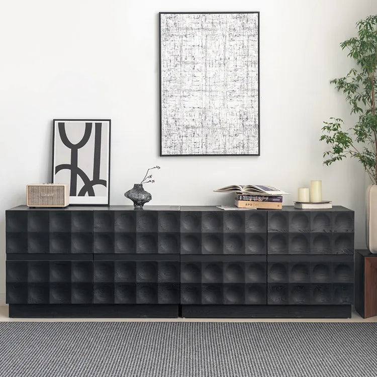 北欧風デザインキャビネット|アッシュ材質感のあるスタイリッシュ収納家具 hms-4052