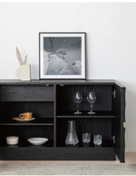 北欧風デザインキャビネット|アッシュ材質感のあるスタイリッシュ収納家具 hms-4052