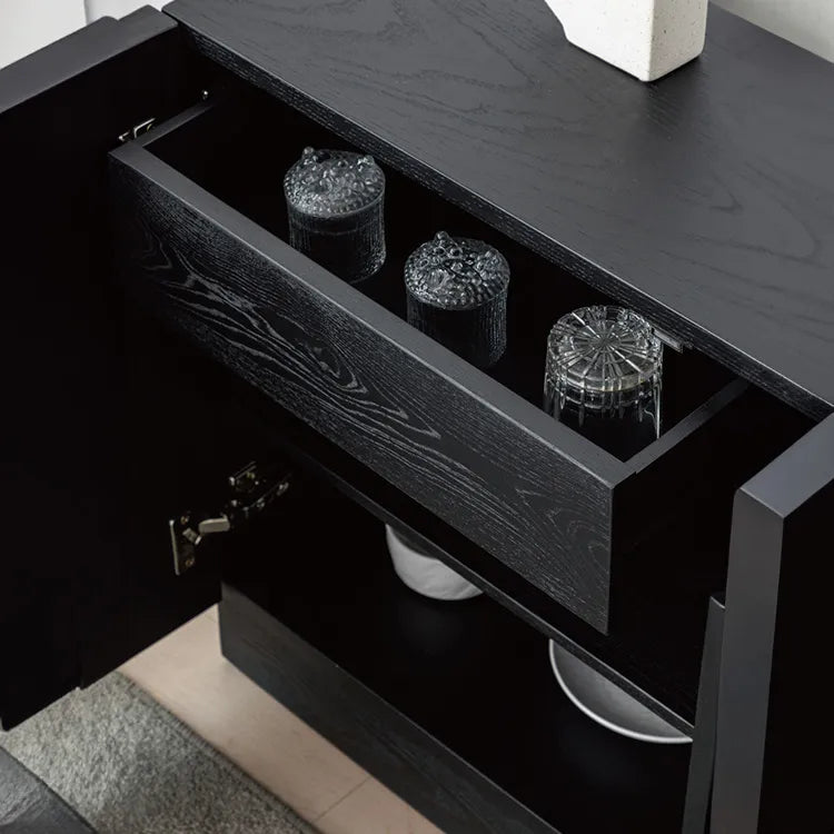 北欧風デザインキャビネット|アッシュ材質感のあるスタイリッシュ収納家具 hms-4052