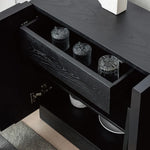 北欧風デザインキャビネット|アッシュ材質感のあるスタイリッシュ収納家具 hms-4052