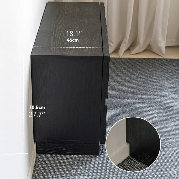 北欧風デザインキャビネット|アッシュ材質感のあるスタイリッシュ収納家具 hms-4052