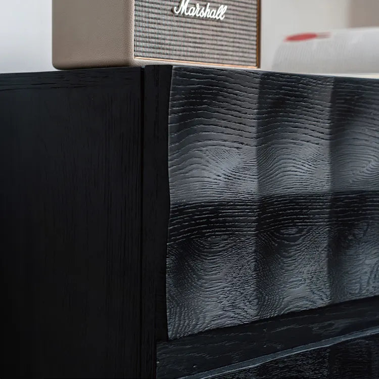 北欧風デザインキャビネット|アッシュ材質感のあるスタイリッシュ収納家具 hms-4052