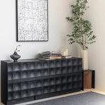 北欧風デザインキャビネット|アッシュ材質感のあるスタイリッシュ収納家具 hms-4052