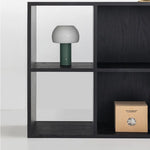 モダンデザインのアッシュ材キャビネット|多功能収納&強化ガラス仕様 hms-4059