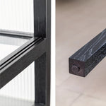 アッシュ材と強化ガラスのスタイリッシュキャビネット|モダンなインテリアに最適 hms-4060