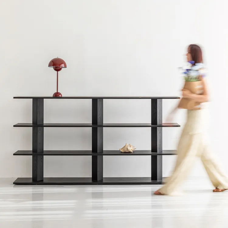 モダンデザインアッシュ材ラック - あなたのセンスを引き立てる多層板シェルフ hms-4066