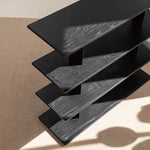 モダンデザインアッシュ材ラック - あなたのセンスを引き立てる多層板シェルフ hms-4066