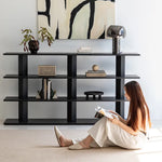 モダンデザインアッシュ材ラック - あなたのセンスを引き立てる多層板シェルフ hms-4066