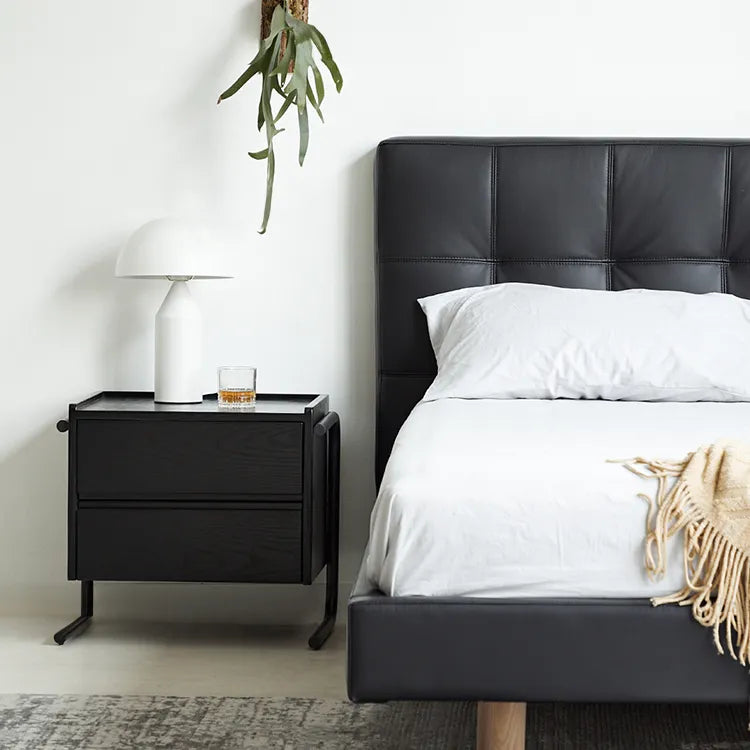 モダンデザイン?多層板ナイトテーブル|スタイリッシュなベッドサイド収納 hms-4069