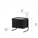 モダンデザイン?多層板ナイトテーブル|スタイリッシュなベッドサイド収納 hms-4069