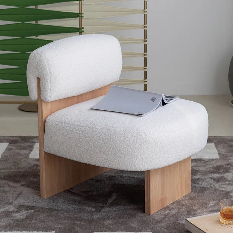 シープボア素材の快適チェア|モダンラグジュアリーデザイン hms-4074