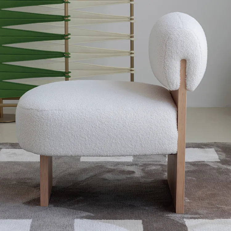 シープボア素材の快適チェア|モダンラグジュアリーデザイン hms-4074