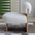 シープボア素材の快適チェア|モダンラグジュアリーデザイン hms-4074