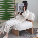 シープボア素材の快適チェア|モダンラグジュアリーデザイン hms-4074