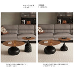 アッシュ材センターテーブル|モダンデザインのリビングテーブル|洗練されたインテリアに最適 hmsf-4664