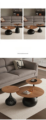 アッシュ材センターテーブル|モダンデザインのリビングテーブル|洗練されたインテリアに最適 hmsf-4664