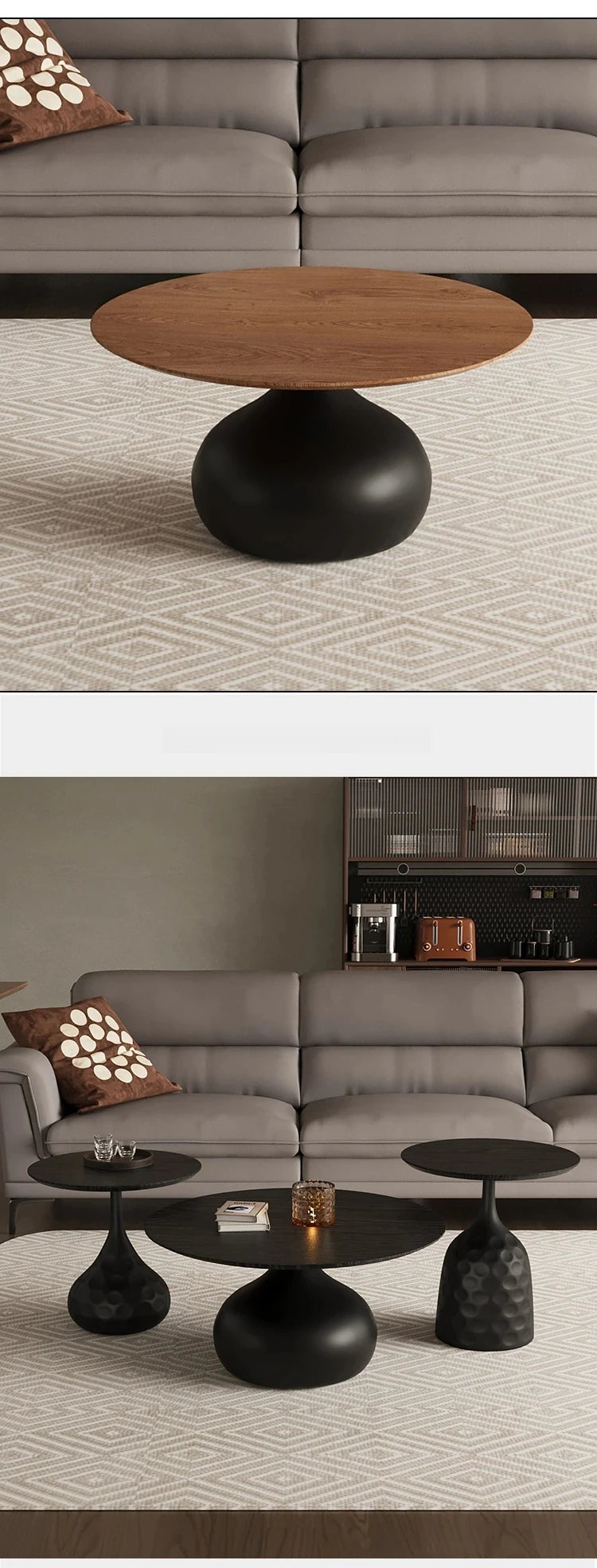 アッシュ材センターテーブル|モダンデザインのリビングテーブル|洗練されたインテリアに最適 hmsf-4664