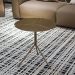 ステンレス&銅製 おしゃれなセンターテーブル 蓮の花モチーフ リビングルームに最適 hmsf-4665