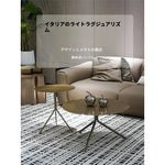 ステンレス&銅製 おしゃれなセンターテーブル 蓮の花モチーフ リビングルームに最適 hmsf-4665