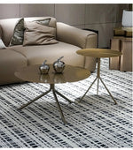 ステンレス&銅製 おしゃれなセンターテーブル 蓮の花モチーフ リビングルームに最適 hmsf-4665