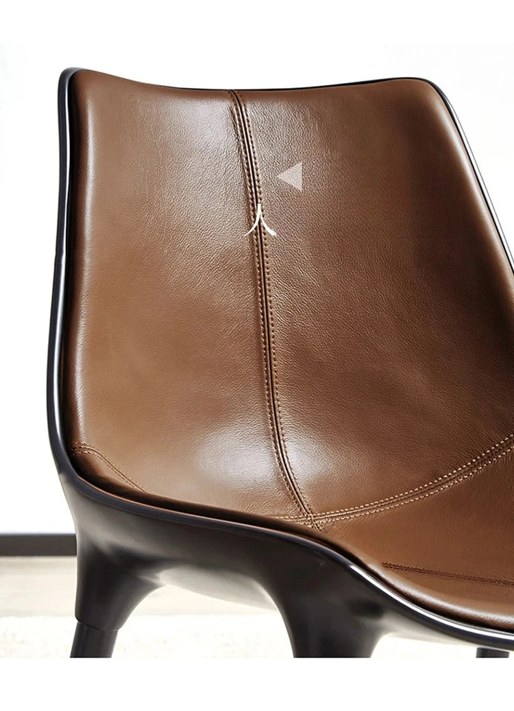 スタイリッシュなGFRP PUレザー製チェア - モダンデザインで快適な座り心地! hmsf-4666