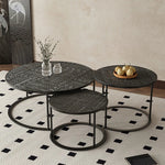 アクリルとステンレス製センターテーブル3点セット - モダンデザインでリビングを彩るおしゃれな家具 hmsf-4668