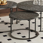 アクリルとステンレス製センターテーブル3点セット - モダンデザインでリビングを彩るおしゃれな家具 hmsf-4668