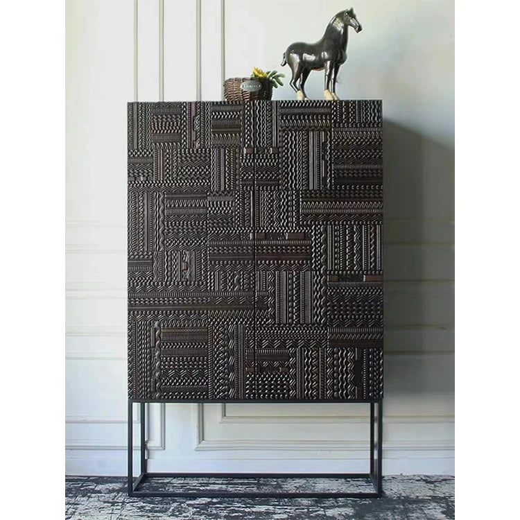 アッシュ材アクリル製のスタイリッシュキャビネット - モダンなデザインでお部屋を演出! hmsf-4669