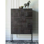 アッシュ材アクリル製のスタイリッシュキャビネット - モダンなデザインでお部屋を演出! hmsf-4669