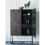 アッシュ材アクリル製のスタイリッシュキャビネット - モダンなデザインでお部屋を演出! hmsf-4669