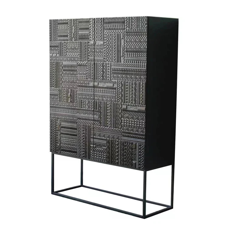 アッシュ材アクリル製のスタイリッシュキャビネット - モダンなデザインでお部屋を演出! hmsf-4669