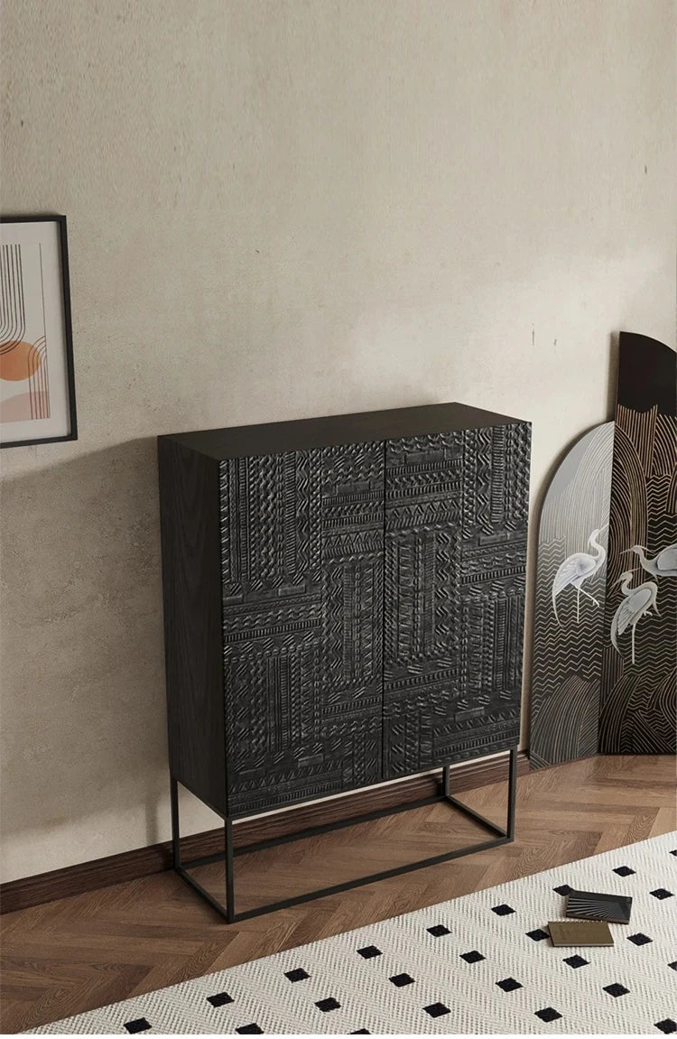 アッシュ材アクリル製のスタイリッシュキャビネット - モダンなデザインでお部屋を演出! hmsf-4669