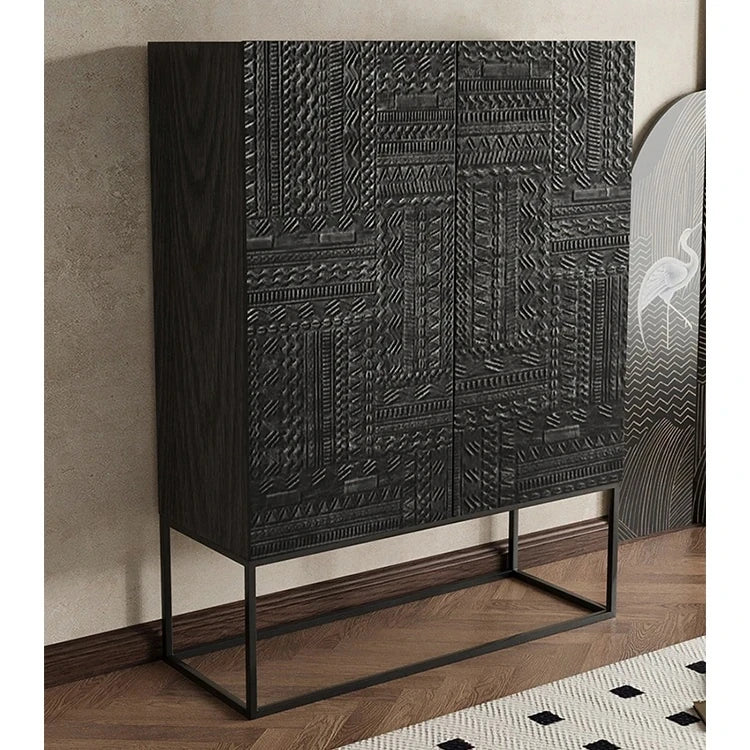 アッシュ材アクリル製のスタイリッシュキャビネット - モダンなデザインでお部屋を演出! hmsf-4669